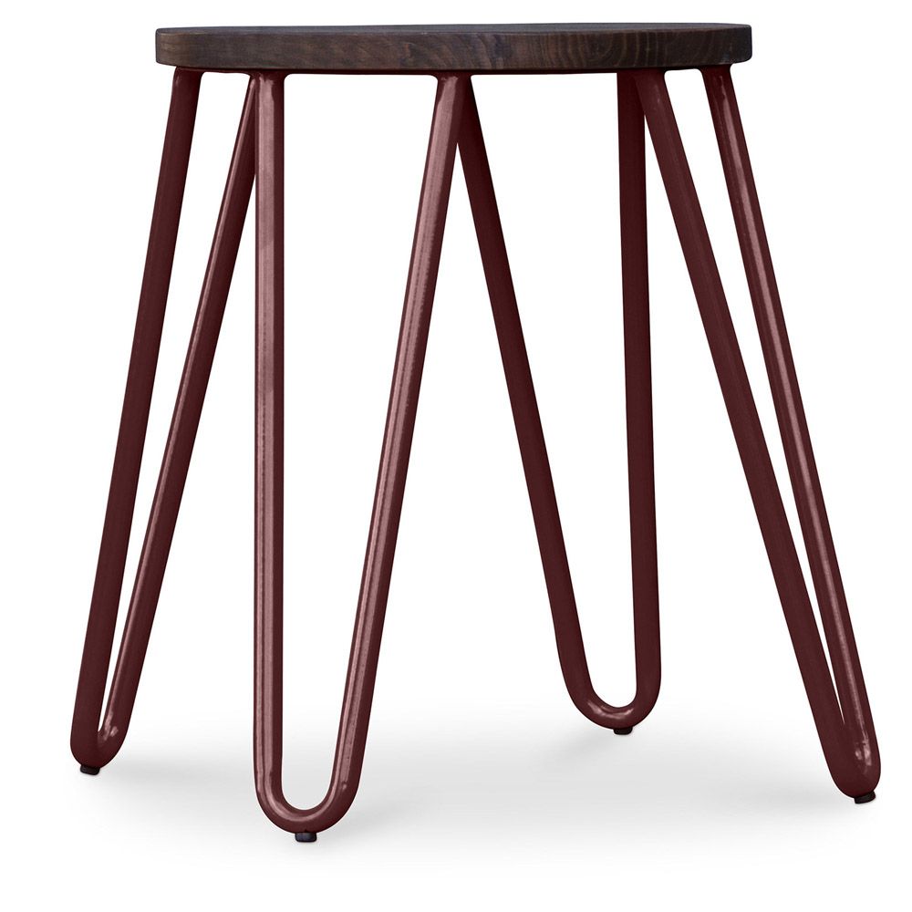 Taburete Hairpin - 42cm - Madera oscura y metal  image 8