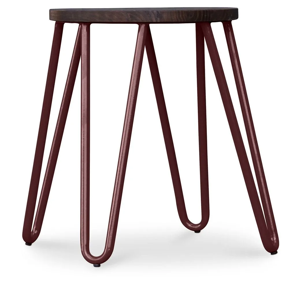 Taburete Hairpin - 42cm - Madera oscura y metal  image 8