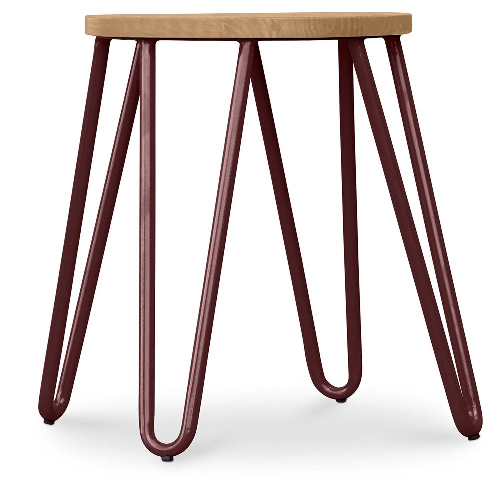 Taburete Hairpin - 42cm - Madera clara y metal image 8