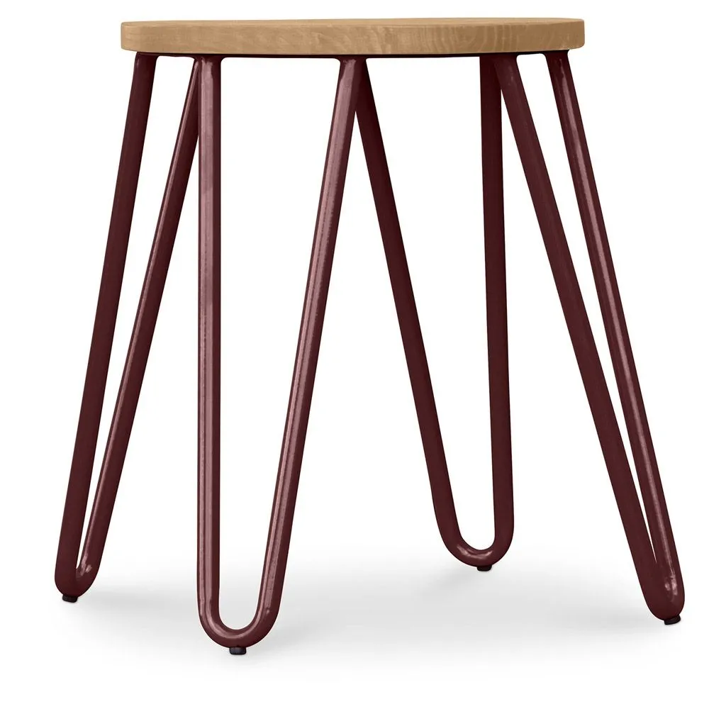 Taburete Hairpin - 42cm - Madera clara y metal image 8
