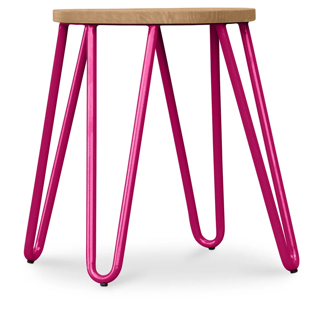 Taburete Hairpin - 42cm - Madera clara y metal image 8