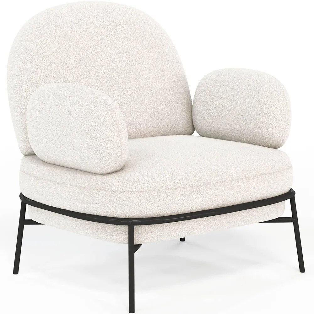 Sillon De Diseño - Tapizado En Tela Bouclé - Alia image 8