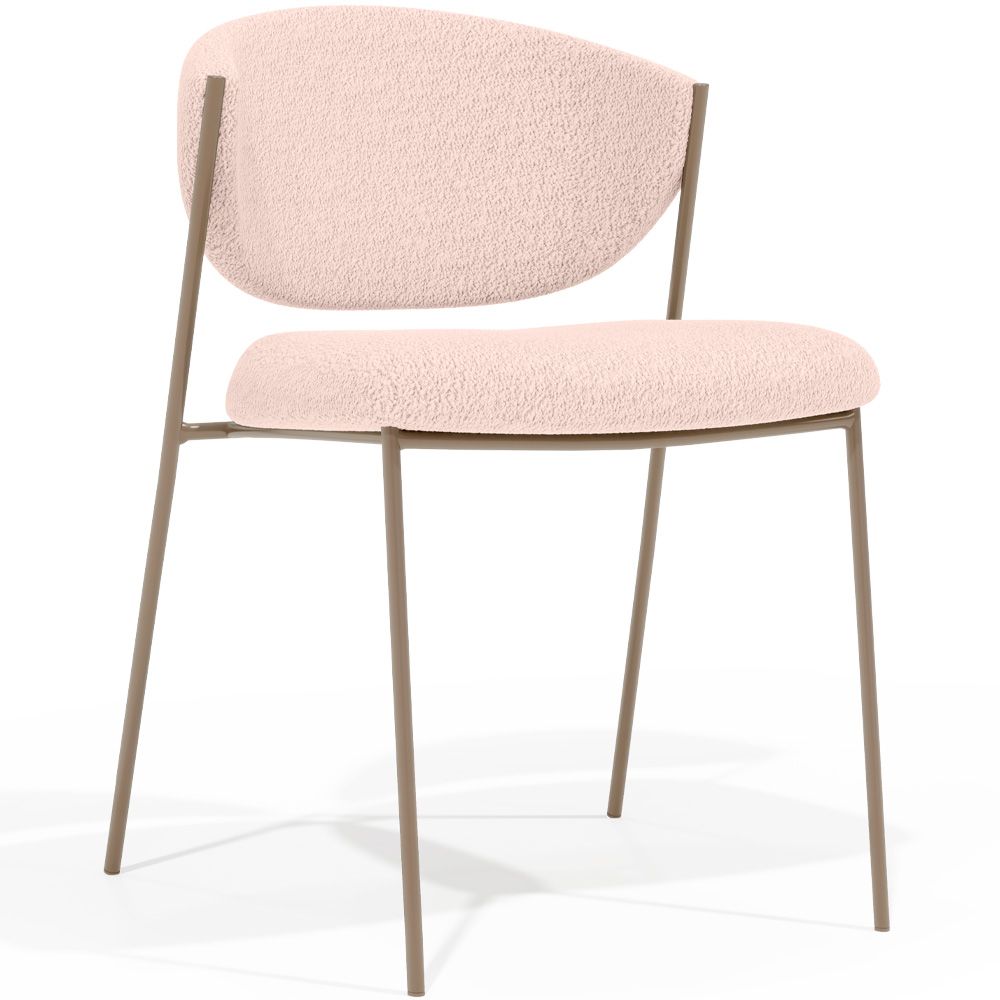 Silla de comedor - Tapizada en Tela Bouclé - Seda image 8