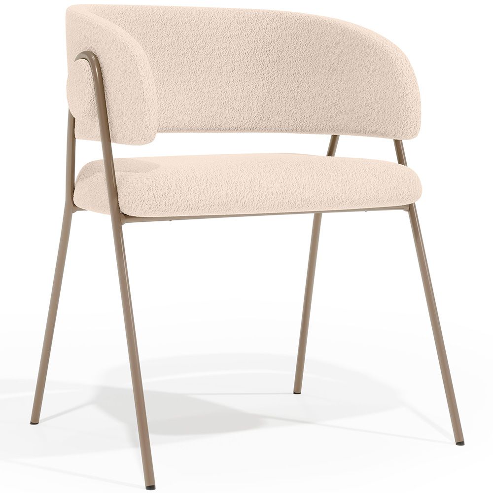Silla de comedor - Tapizada en Tela Bouclé - Charke image 8