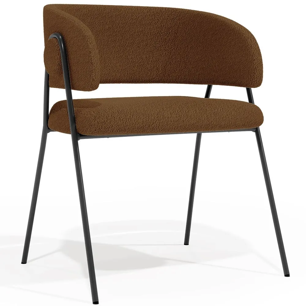 Silla de comedor - Tapizada en Tela Bouclé - Charke image 8