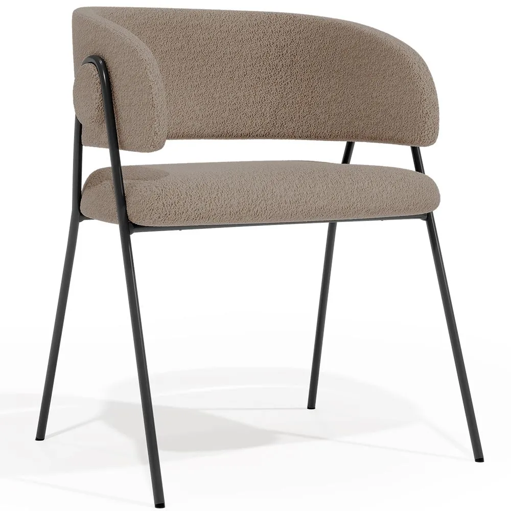 Silla de comedor - Tapizada en Tela Bouclé - Charke image 8