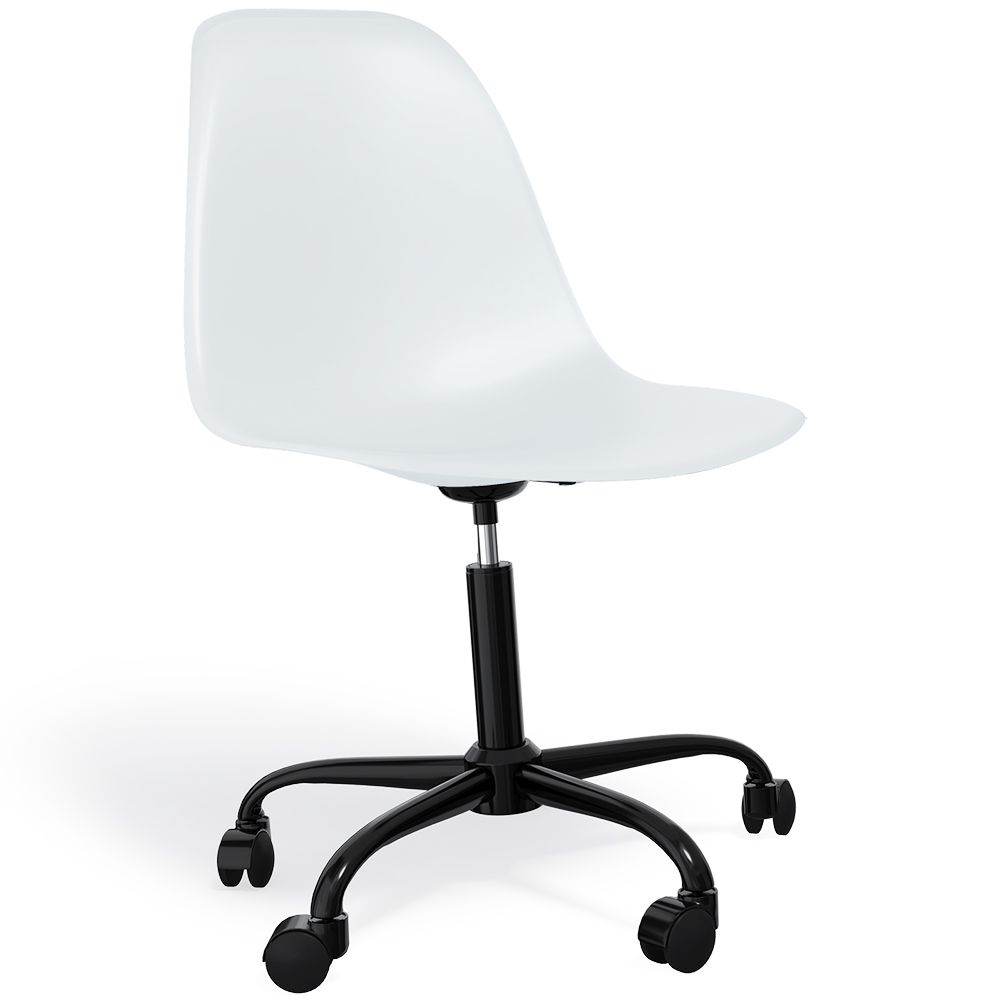 Silla De Oficina Con Reposabrazos - Silla De Escritorio Con Ruedas - Denisse Estructura Negra image 8