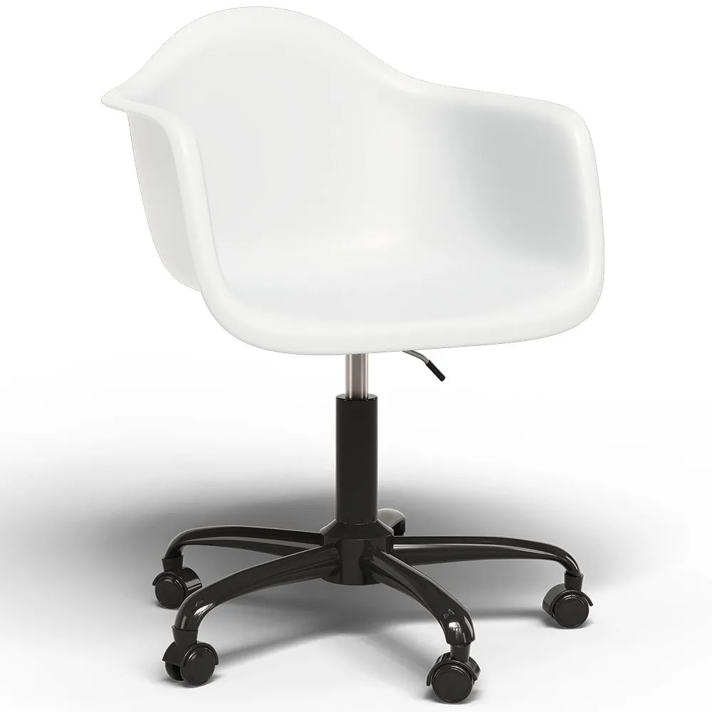 Silla De Oficina Con Reposabrazos - Silla De Escritorio Con Ruedas - Weston Estructura Negra image 8