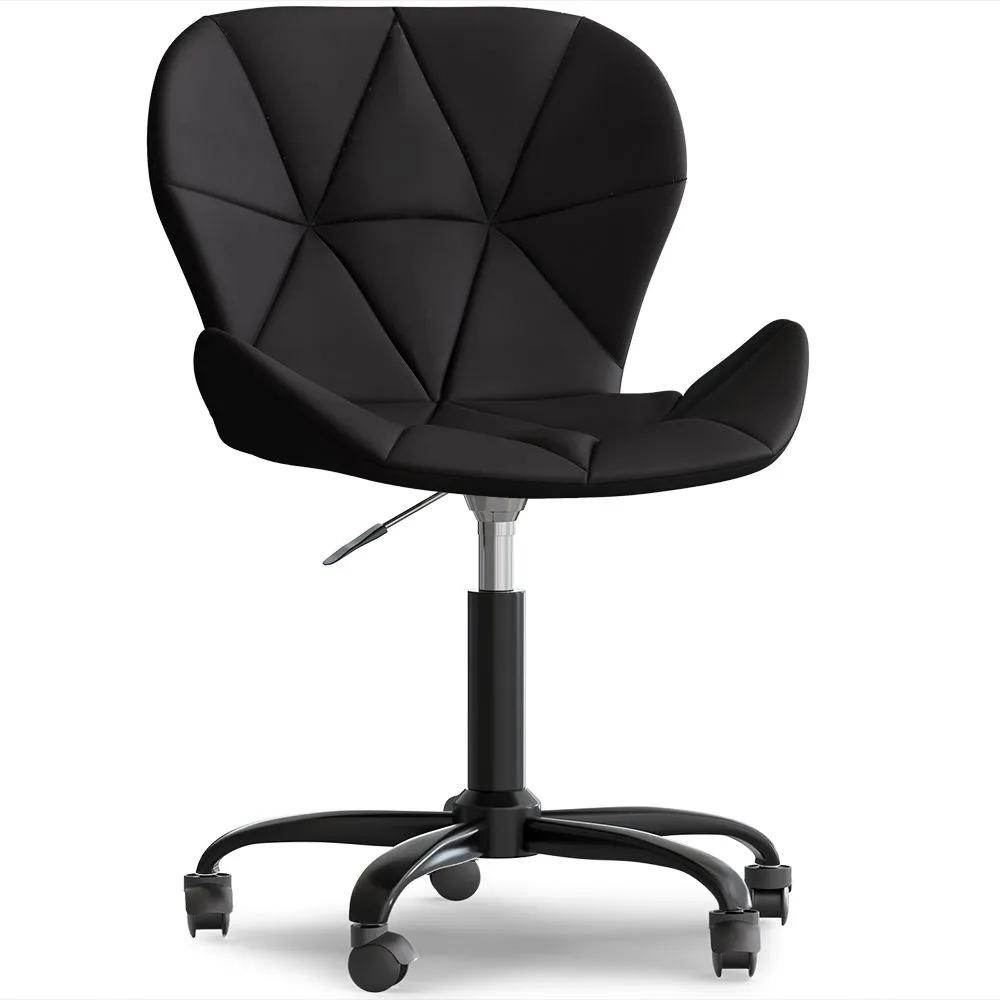 Silla De Oficina Con Ruedas - Silla De Escritorio Giratoria - Tapizada En Polipiel - Wito Estrucura Negra image 8