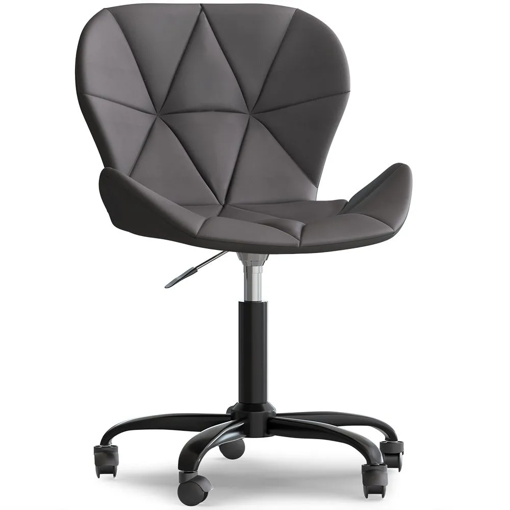 Silla De Oficina Con Ruedas - Silla De Escritorio Giratoria - Tapizada En Polipiel - Wito Estrucura Negra image 8