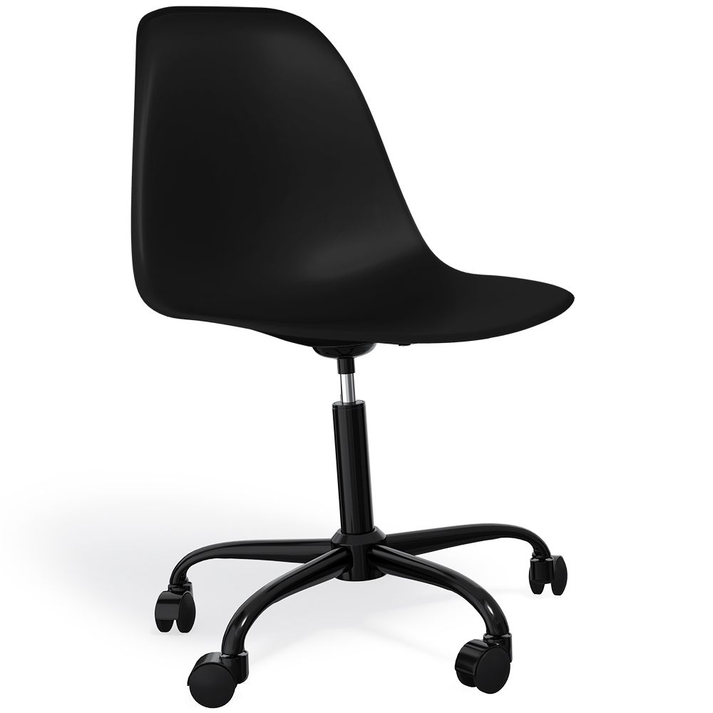 Silla De Oficina Con Reposabrazos - Silla De Escritorio Con Ruedas - Denisse Estructura Negra image 8