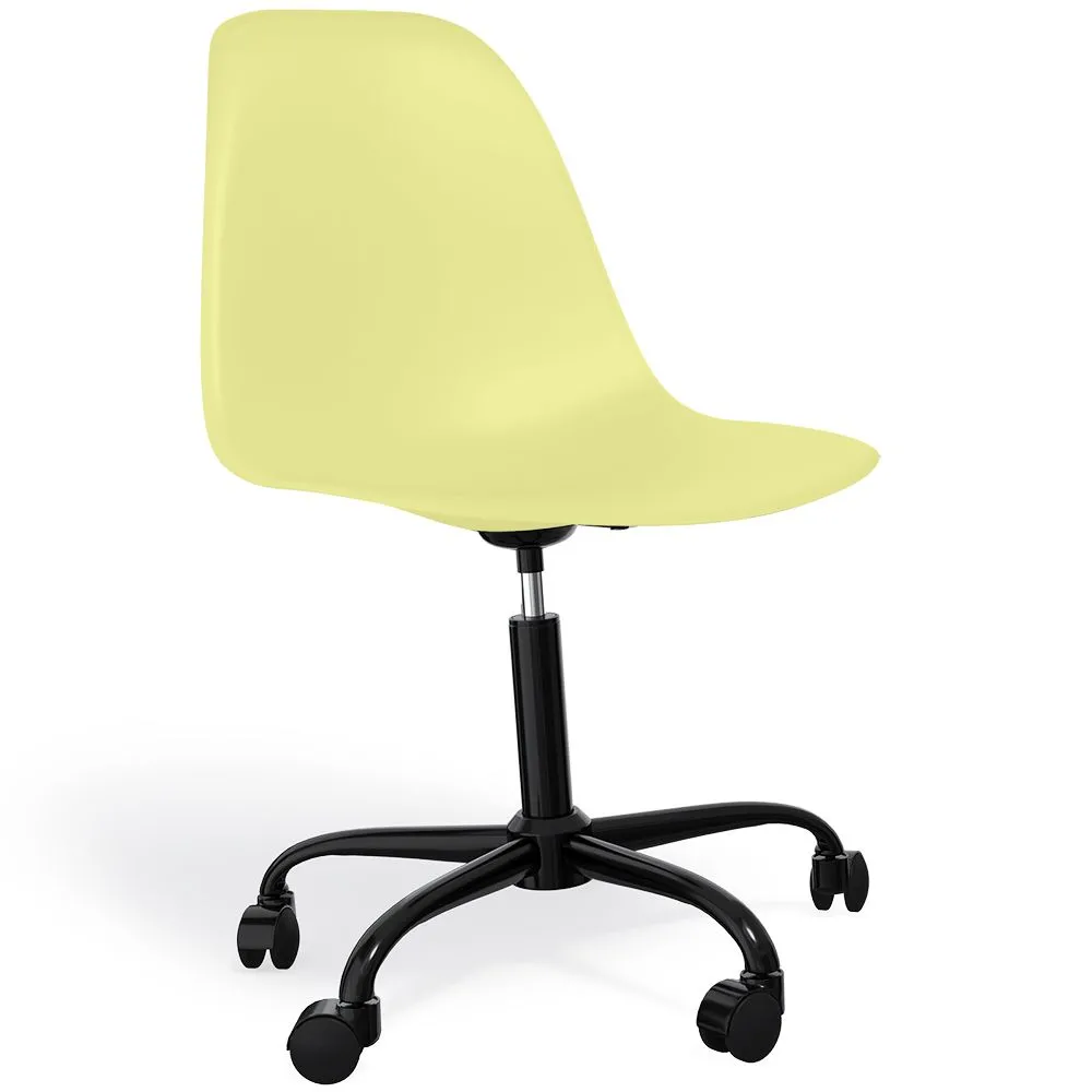 Silla De Oficina Con Reposabrazos - Silla De Escritorio Con Ruedas - Denisse Estructura Negra image 8