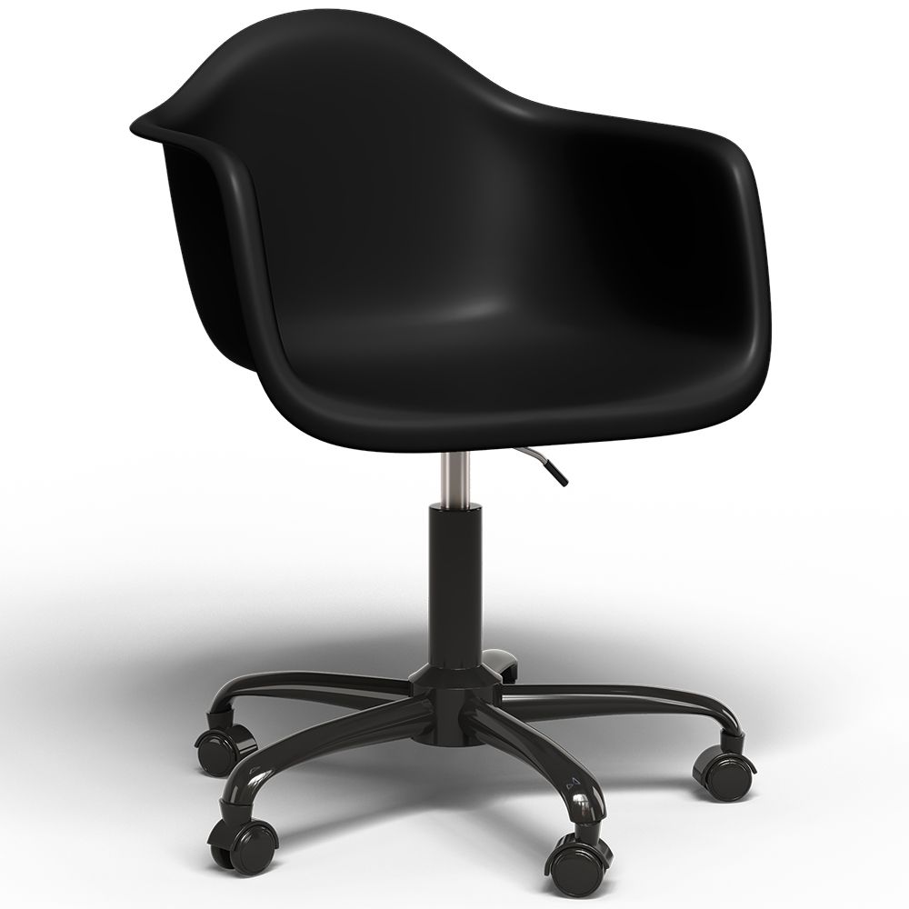 Silla De Oficina Con Reposabrazos - Silla De Escritorio Con Ruedas - Weston Estructura Negra image 8
