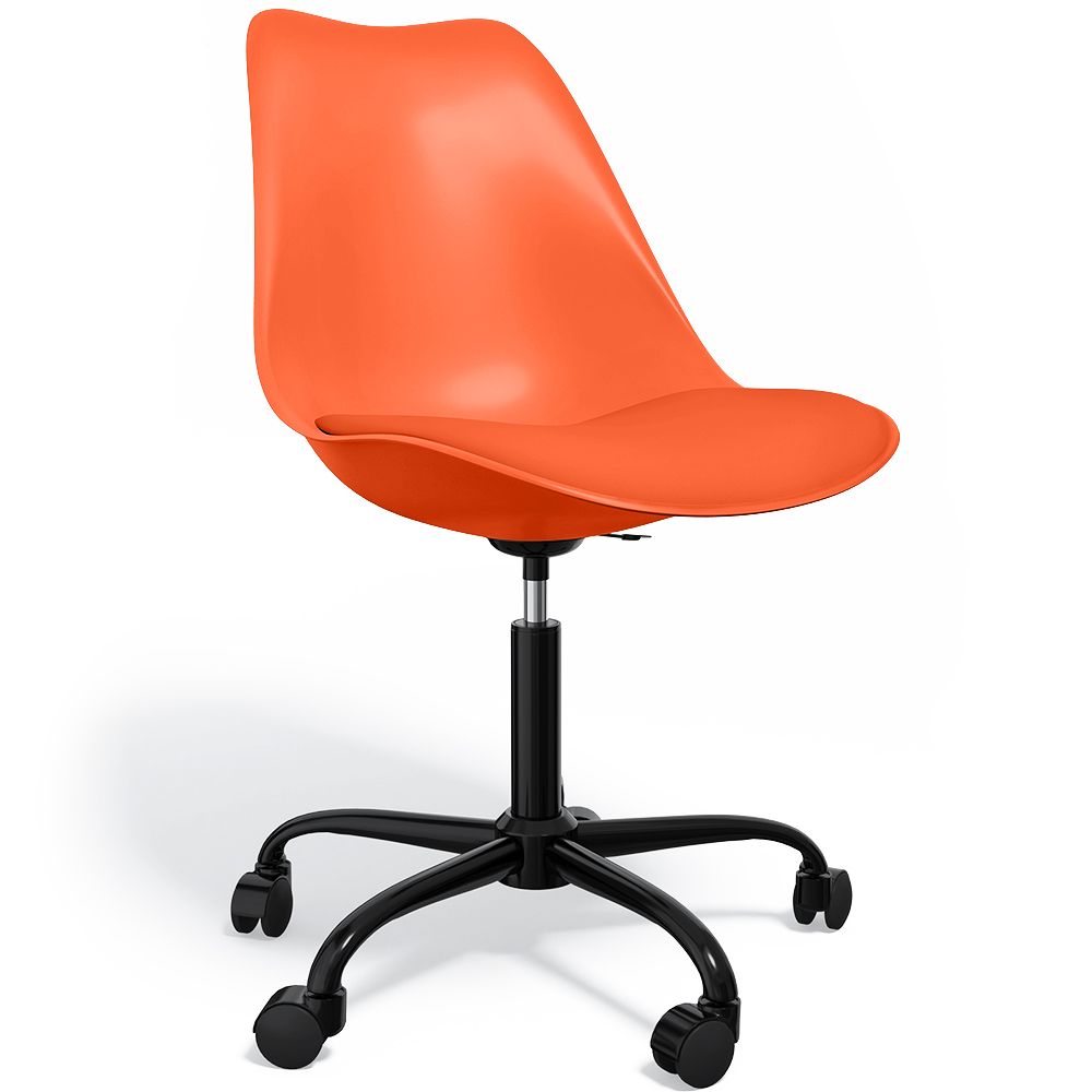 Silla De Oficina con Ruedas- Silla De Escritorio Giratoria - Tulip Estructura Negra image 8