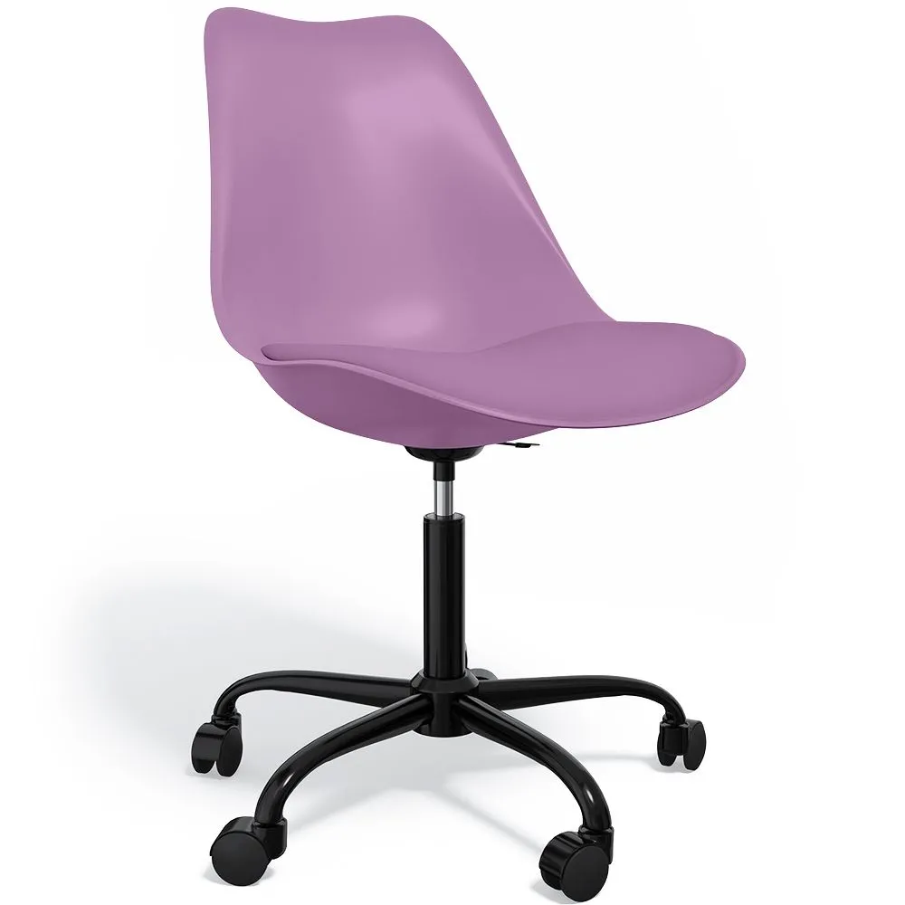 Silla De Oficina con Ruedas- Silla De Escritorio Giratoria - Tulip Estructura Negra image 8