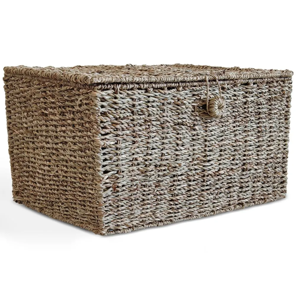 Cesta de Fibra Natural con Tapa - 40x30CM - Baulera image 8