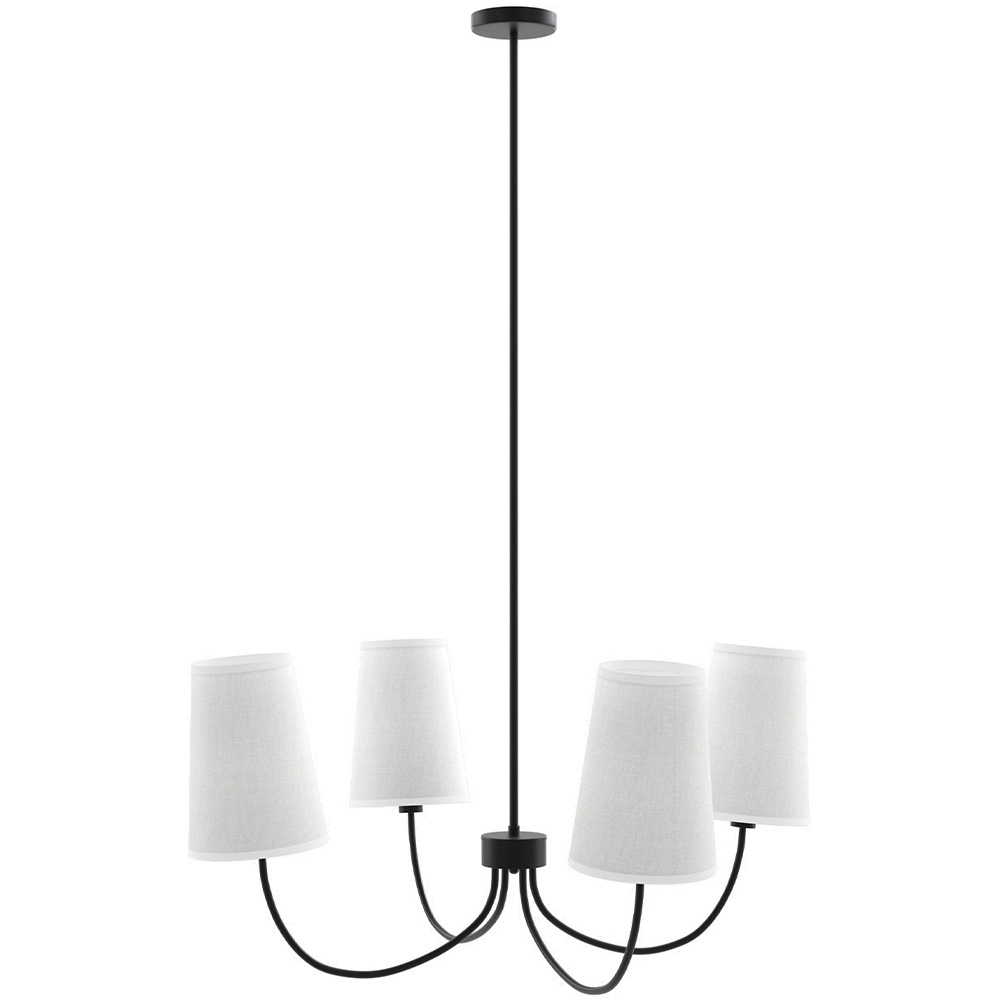 Lampara de Techo Chandelier Negra con 4 Pantallas - Dixiu image 8