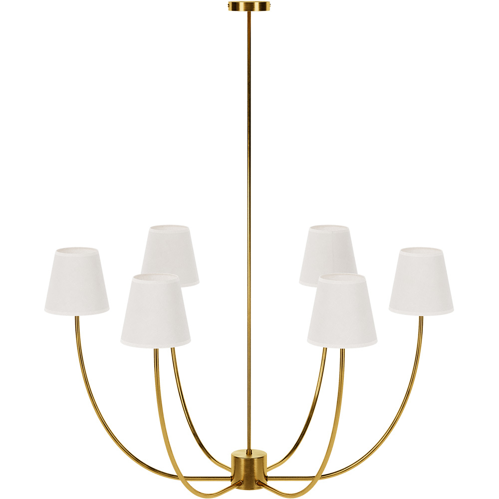 Lampara de Techo Chandelier Dorada con 6 Pantallas - Arena image 8