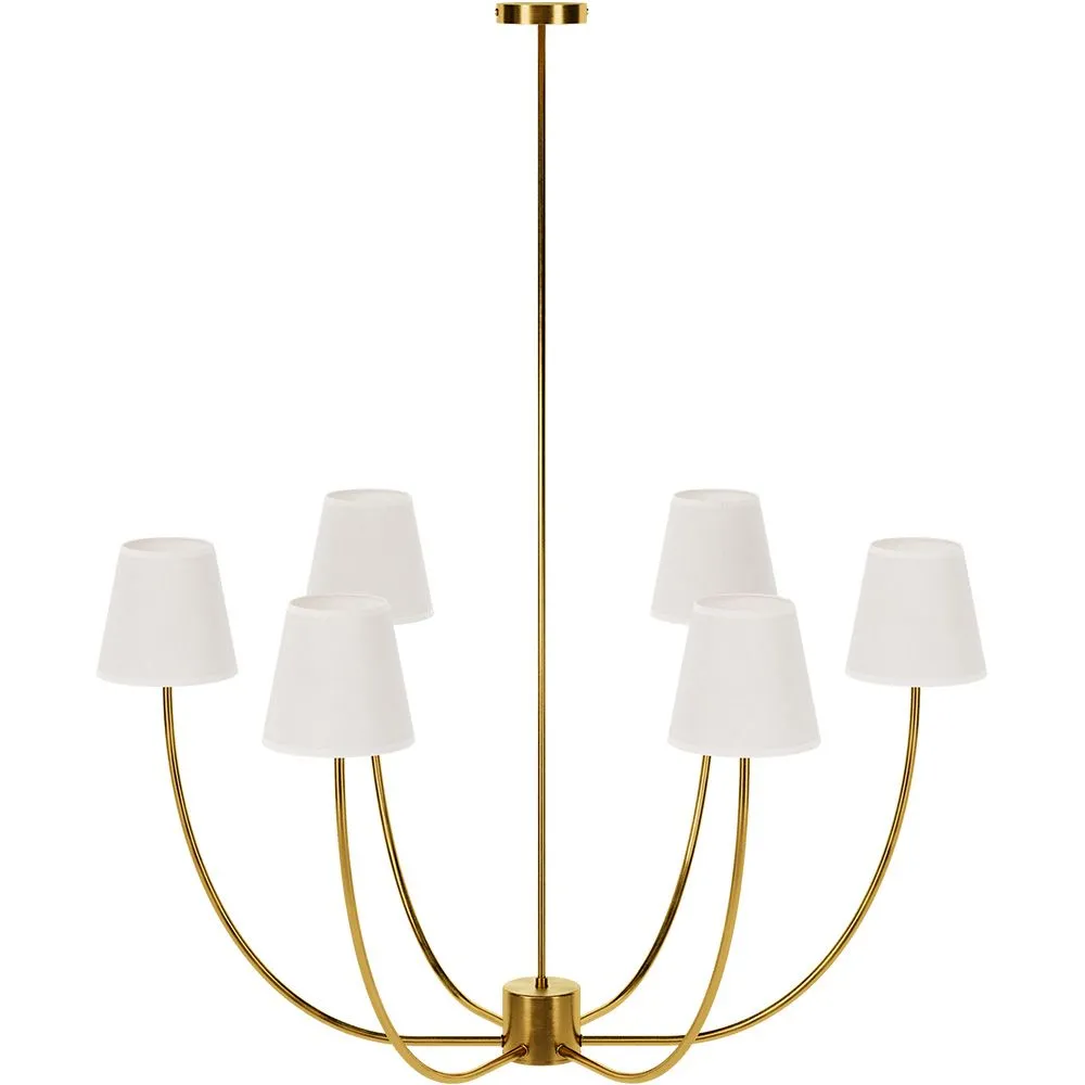 Lampara de Techo Chandelier Dorada con 6 Pantallas - Arena image 8