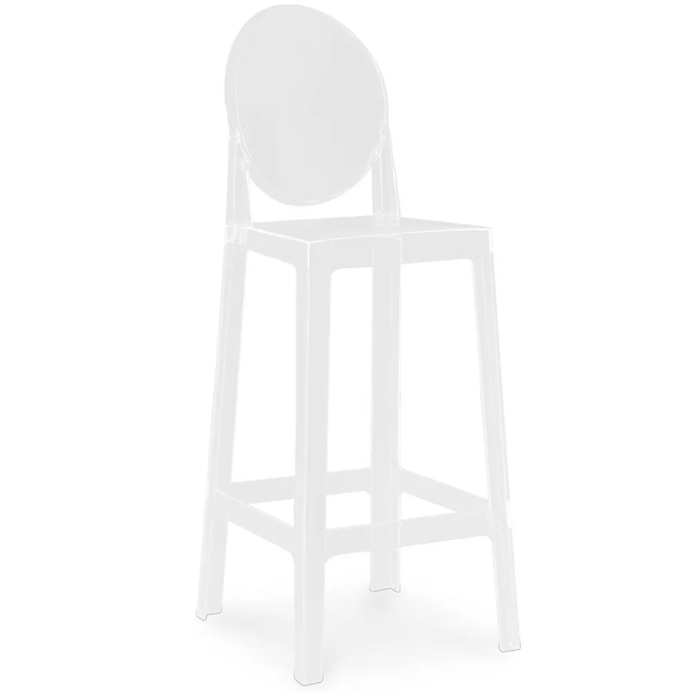Taburete con Respaldo - Diseño Transparente - 75cm - Victoria Queen image 8