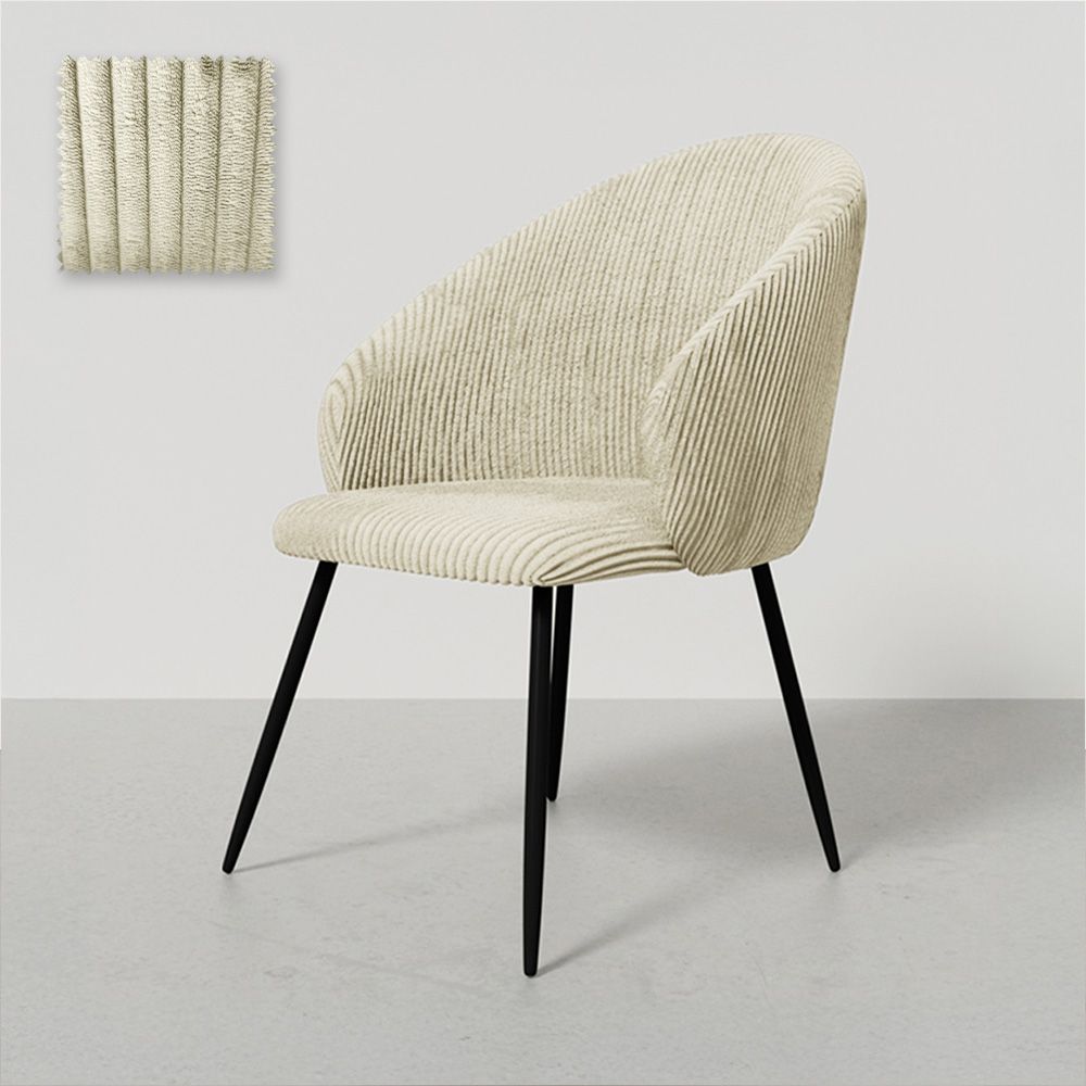 Silla de Comedor Tapizada en Pana - Brugges image 8