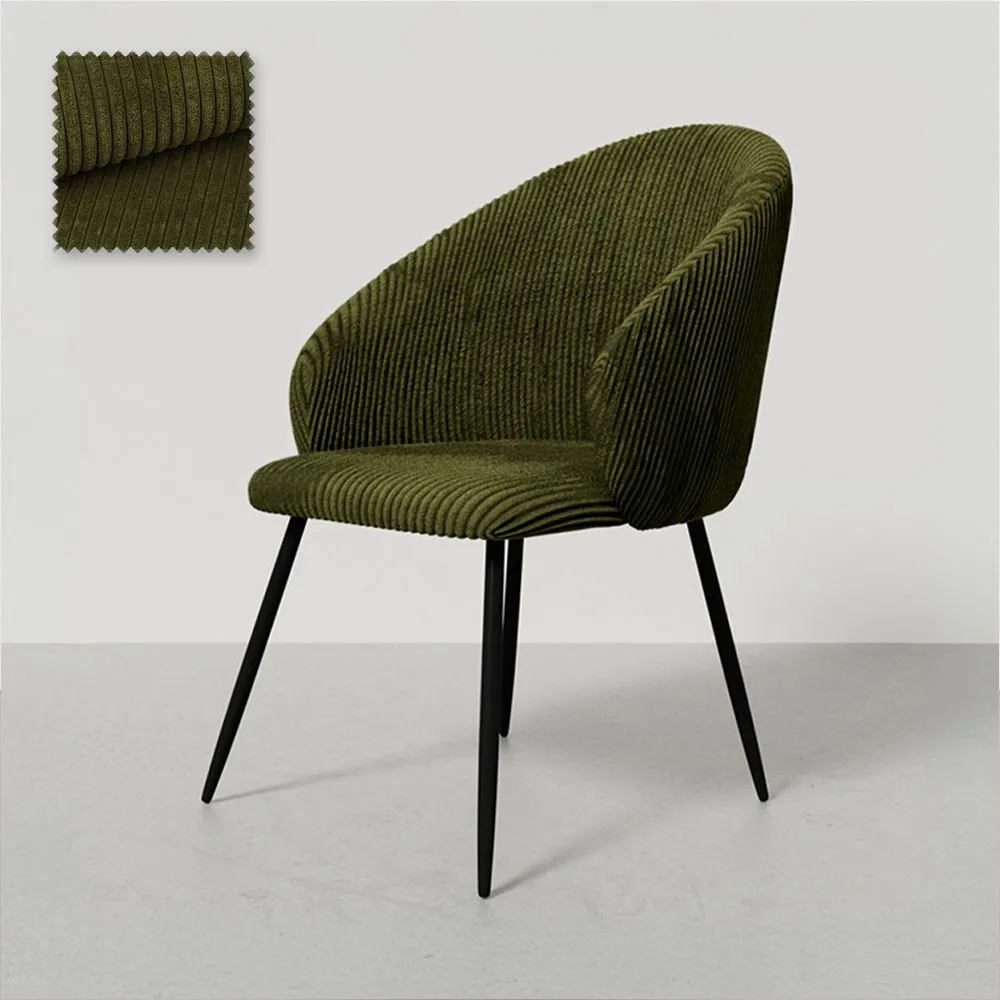 Silla de Comedor Tapizada en Pana - Brugges image 8