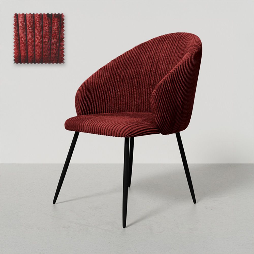 Silla de Comedor Tapizada en Pana - Brugges image 8