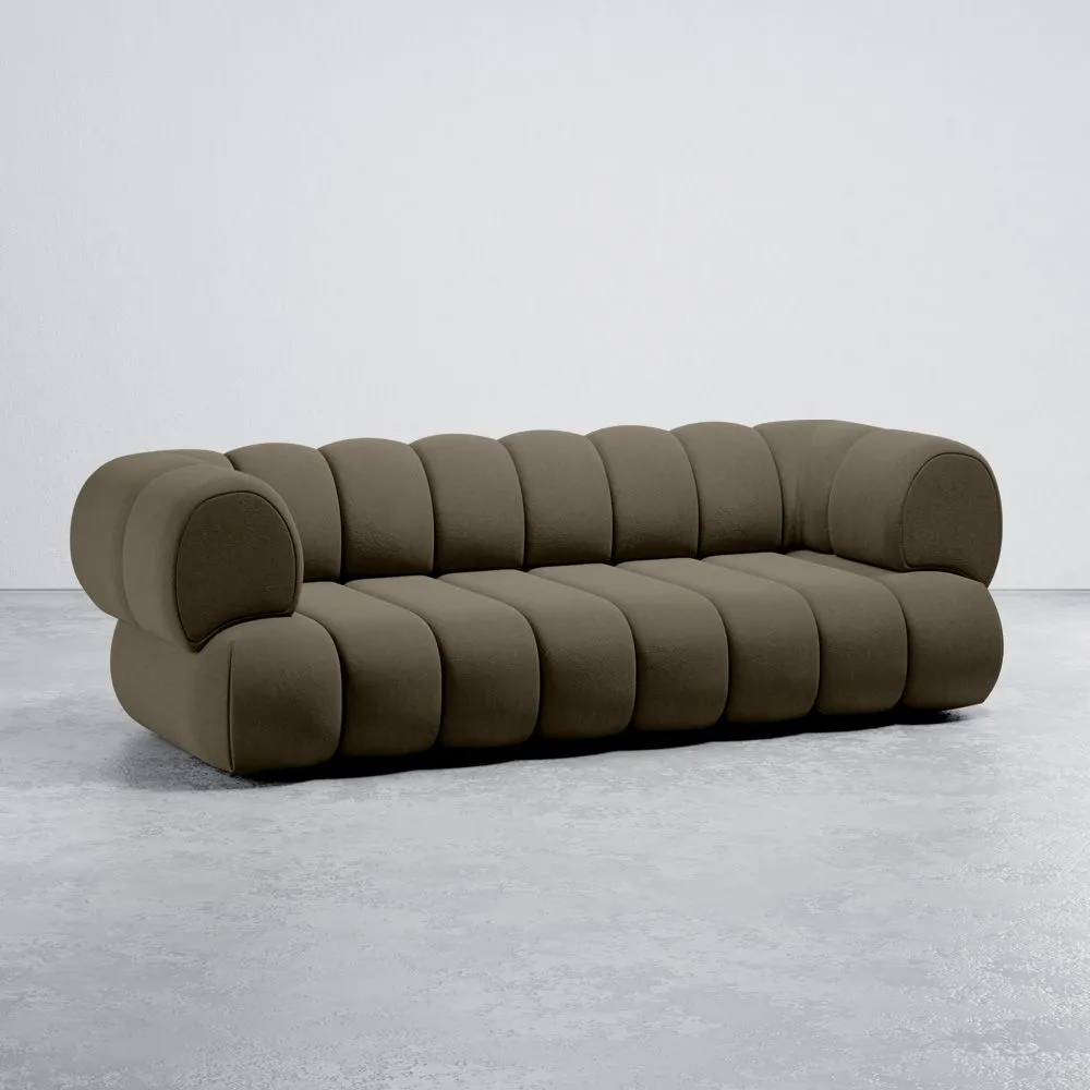 Sofá Tapizado en Terciopelo - Estilo Moderno - 2/3 Plazas - Curvo Teddy image 8