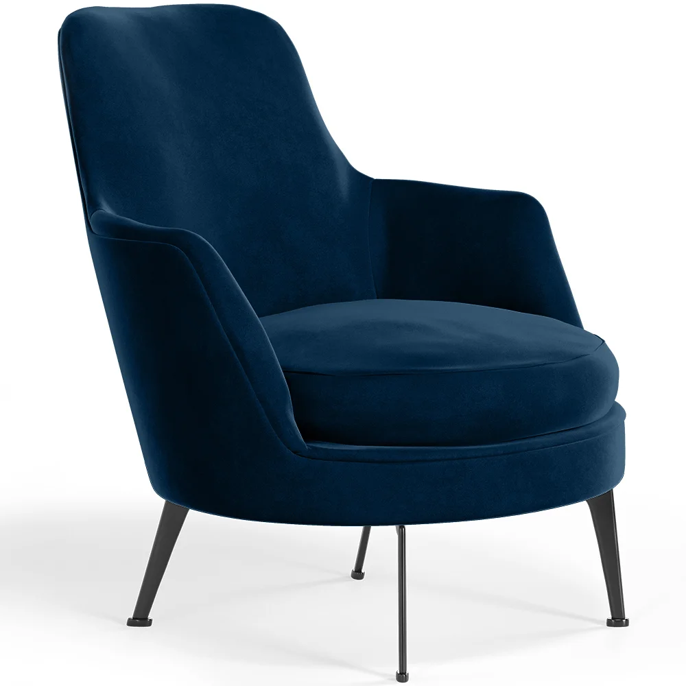 Sillón de Diseño Tapizado en Terciopelo Estilo Contemporáneo - Hanneh image 8
