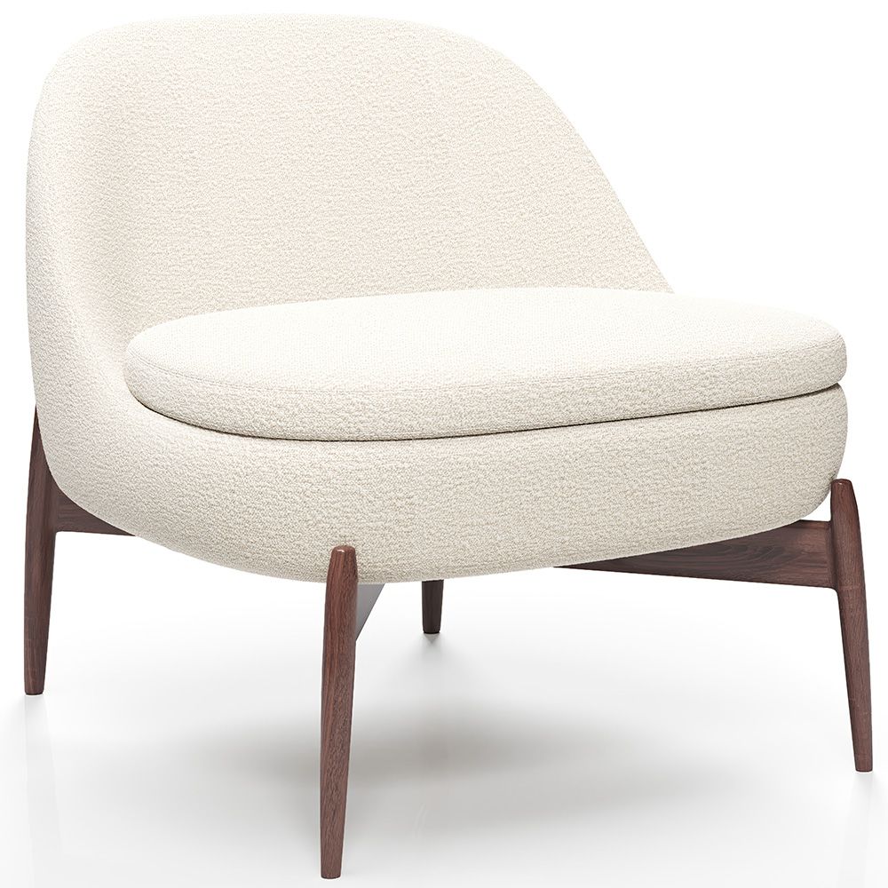 Sillón Tapizado Diseño Curvo Escandinavo - Larseen image 8