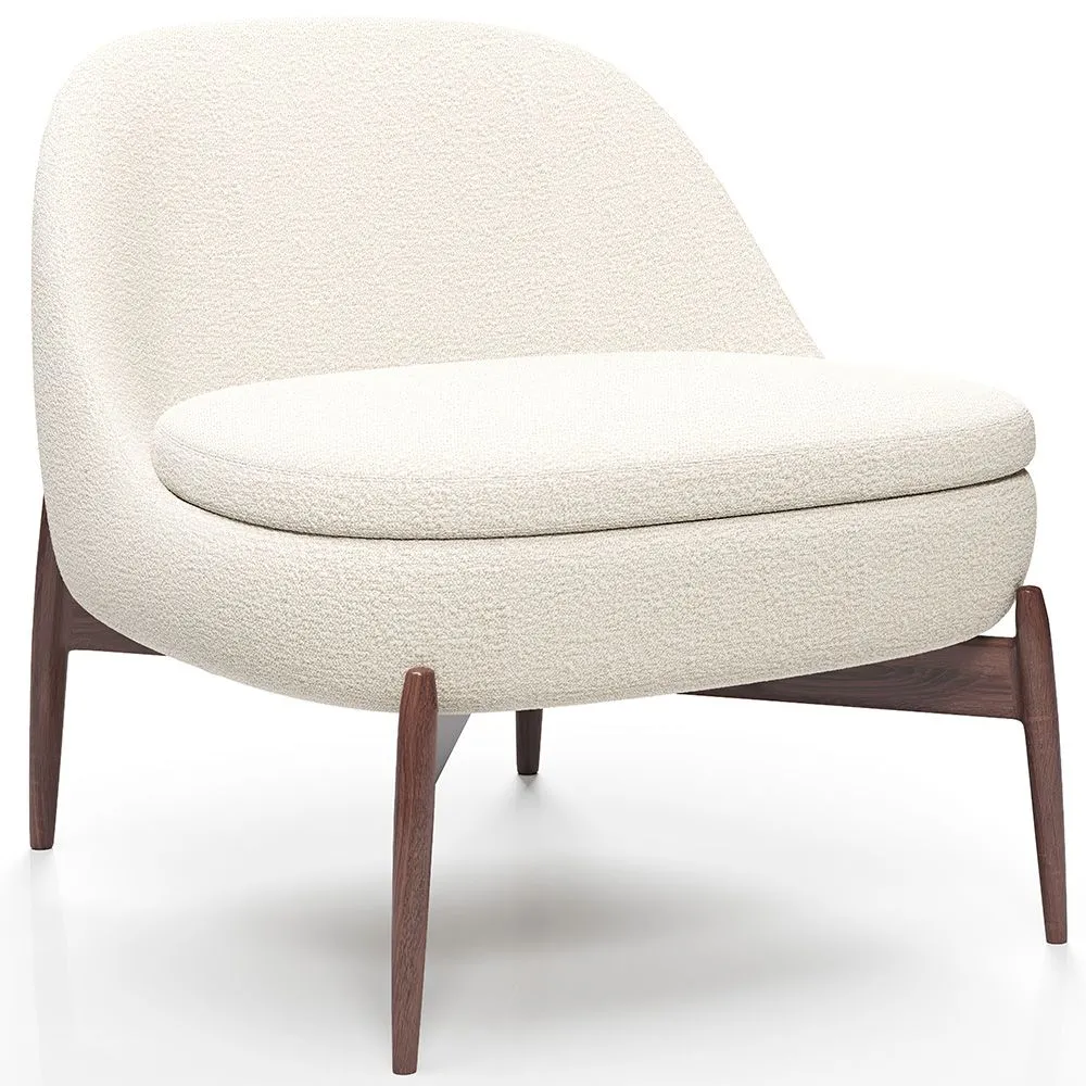 Sillón Tapizado Diseño Curvo Escandinavo - Larseen image 8