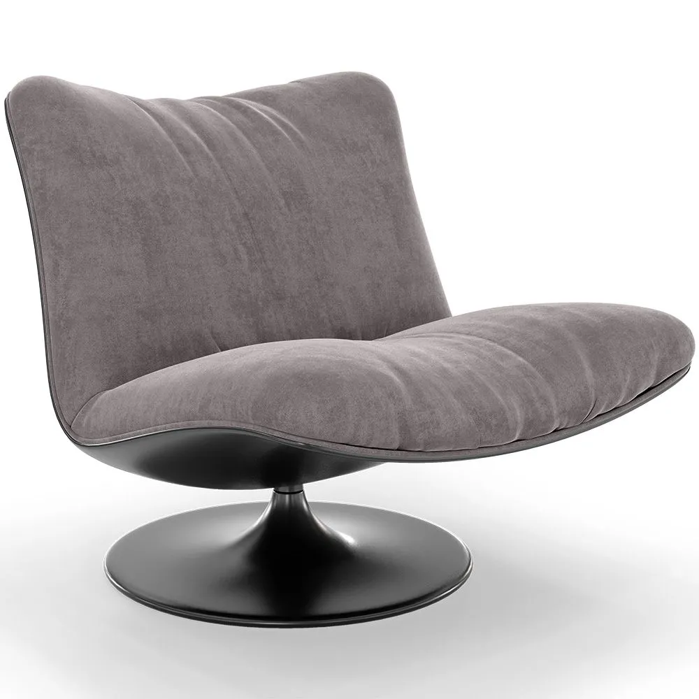 Sillón Tapizado Diseño Curvo Estilo Contemporáneo - Tulipe image 8