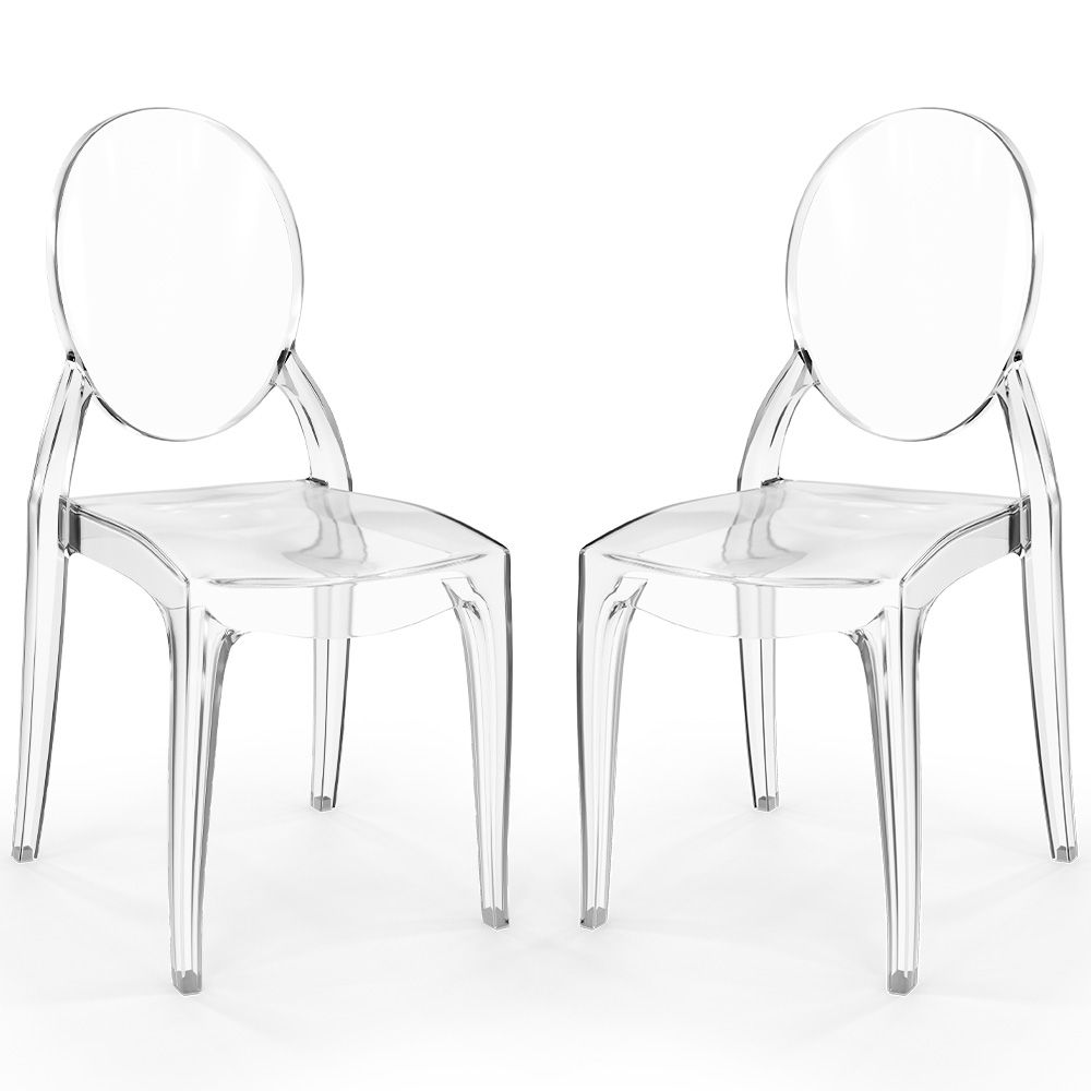 Pack de 2 Sillas De Comedor Transparentes - Estilo Victoria  image 8