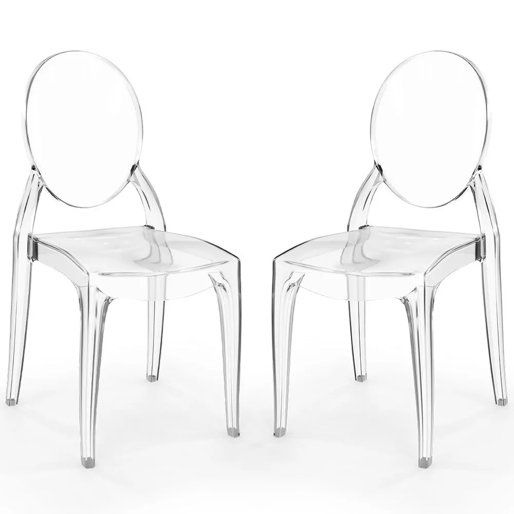 Pack de 2 Sillas De Comedor Transparentes - Estilo Victoria  image 8