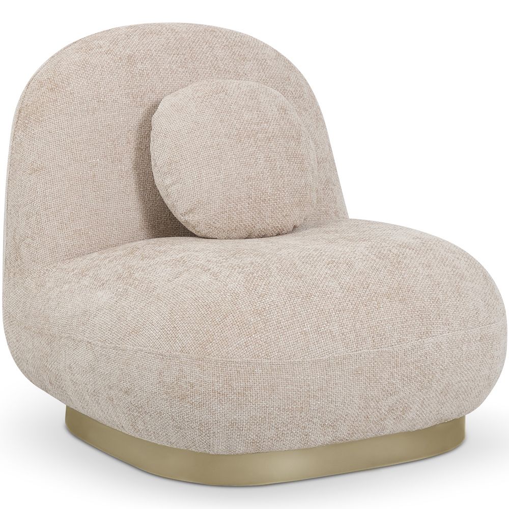 Sillón de Diseño Curvo Estilo Contemporáneo Tapizado en Chenille - Larry image 8