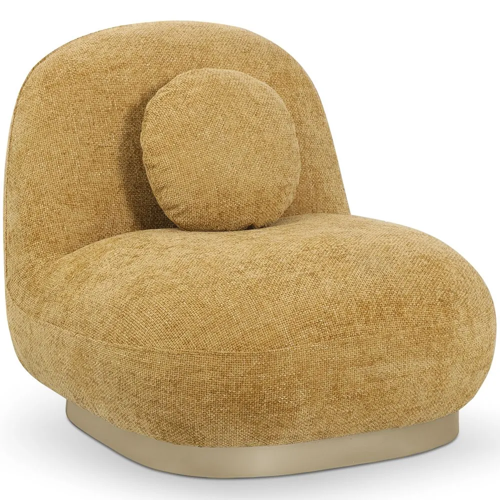 Sillón de Diseño Curvo Estilo Contemporáneo Tapizado en Chenille - Larry image 8