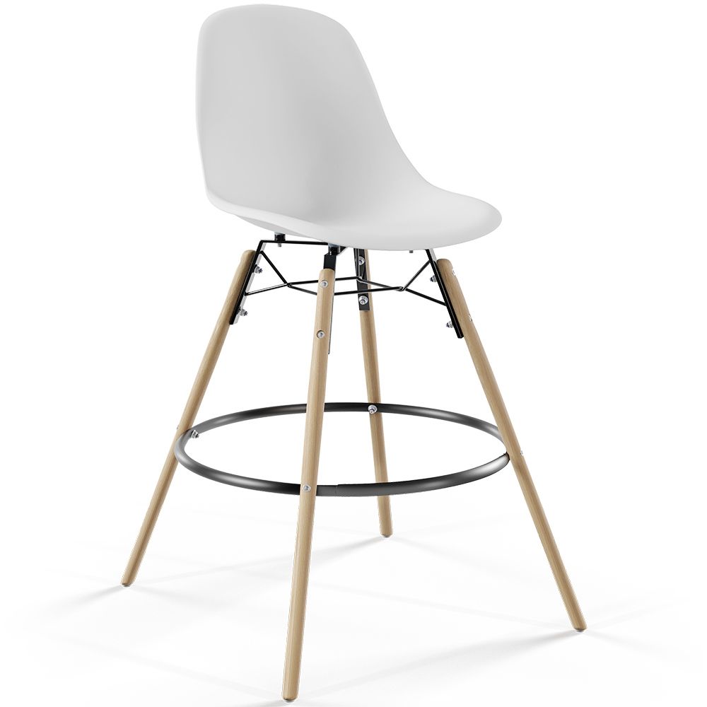 Taburete de bar - Diseño Escandinavo - Patas de Madera - Skögur image 8