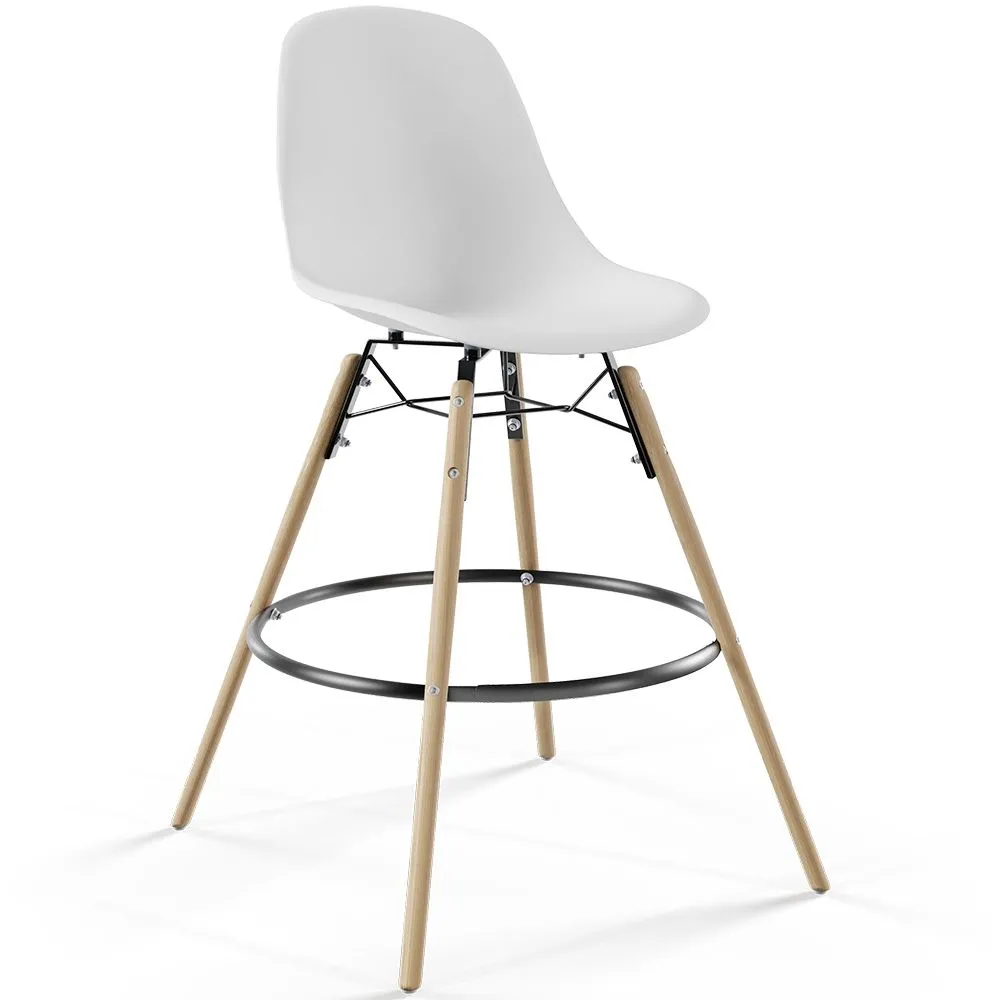 Taburete de bar - Diseño Escandinavo - Patas de Madera - Skögur image 8