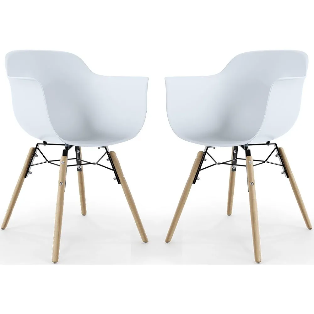 Silla de Comedor - Diseño Escandinavo - Patas de Madera - Pack de 2 - Nordika image 8
