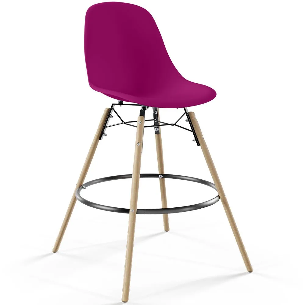 Taburete de bar - Diseño Escandinavo - Patas de Madera - Skögur image 8