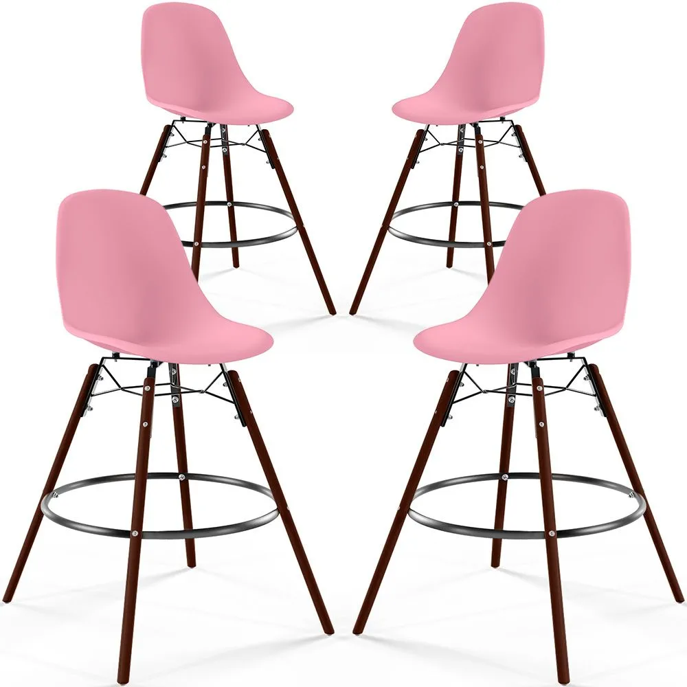 Taburetes de Comedor - Diseño Escandinavo - Patas de Madera Oscura - Pack de 4 - Skögur image 8