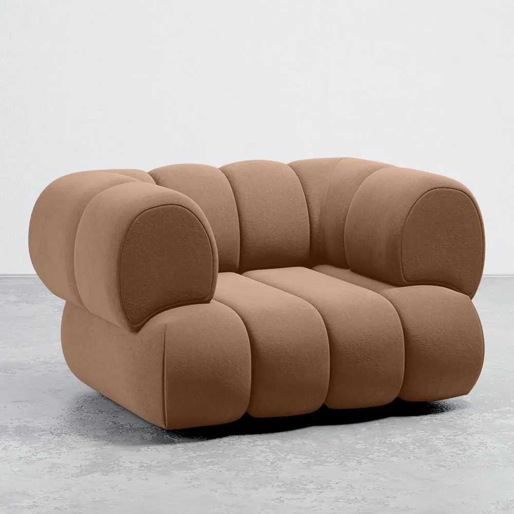 Sillón Tapizado en Terciopelo - Estilo Moderno - Curvo Velvet image 8