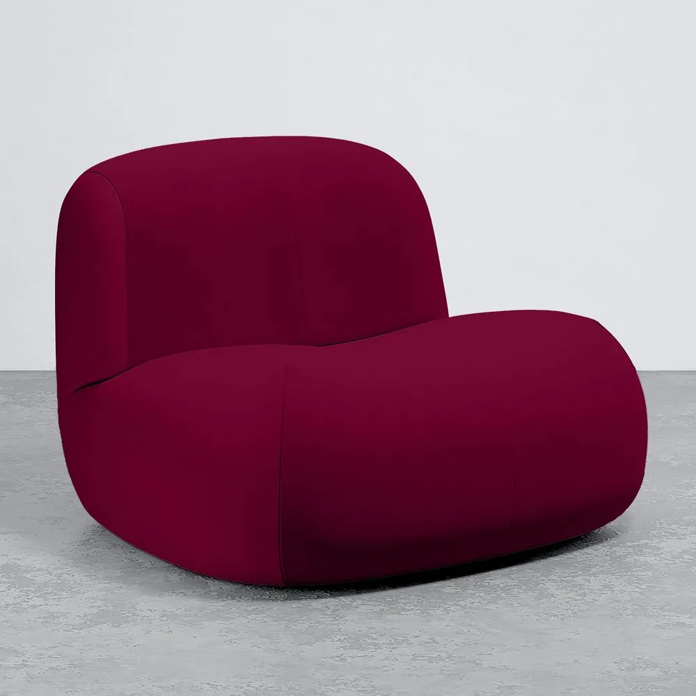 Sillón Moderno Minimalista Diseño Curvo Tapizado Terciopelo - Comodidad y Estilo Contemporáneo - Büba image 8
