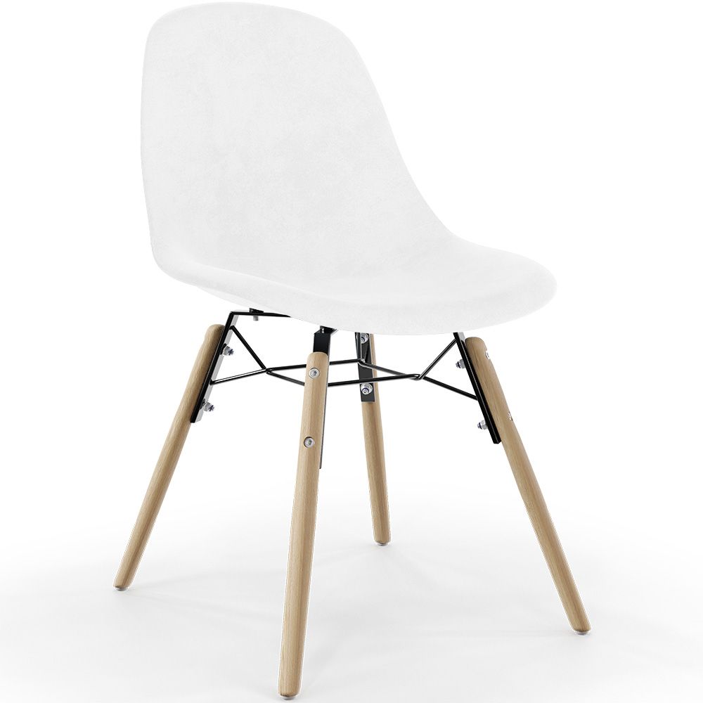 Silla de Comedor de Terciopelo - Diseño Escandinavo y Patas de Madera - Skögur image 8