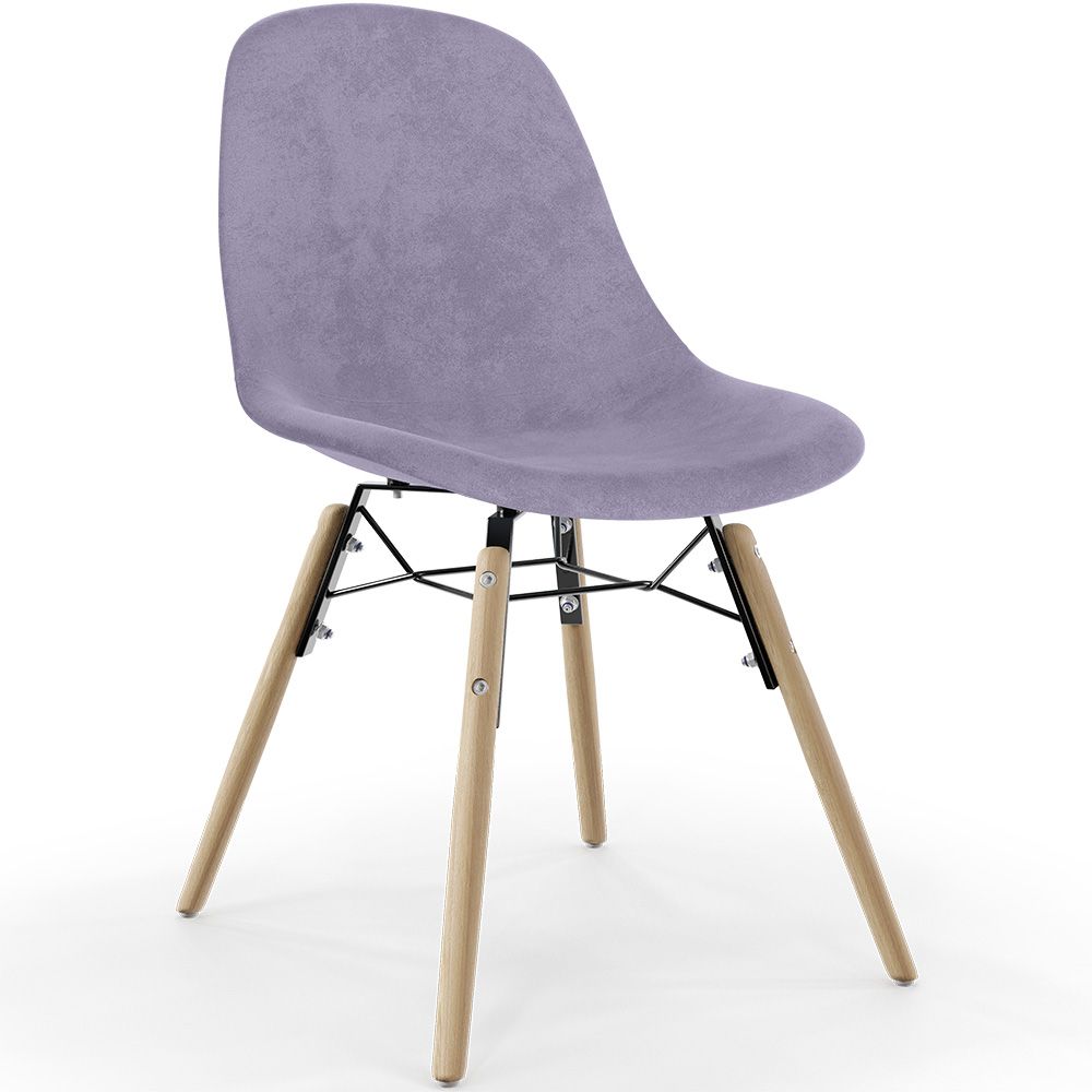 Silla de Comedor de Terciopelo - Diseño Escandinavo y Patas de Madera - Skögur image 8