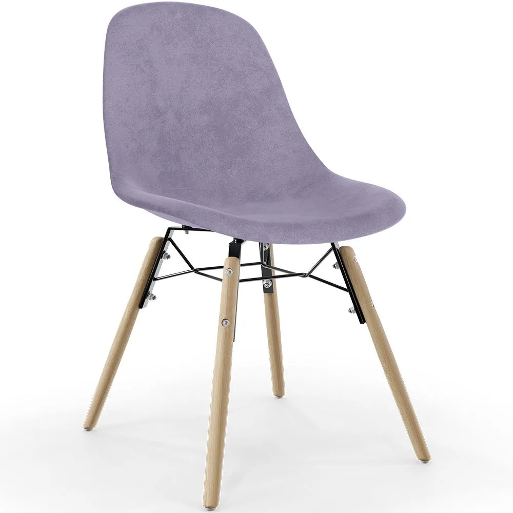Silla de Comedor de Terciopelo - Diseño Escandinavo y Patas de Madera - Skögur image 8
