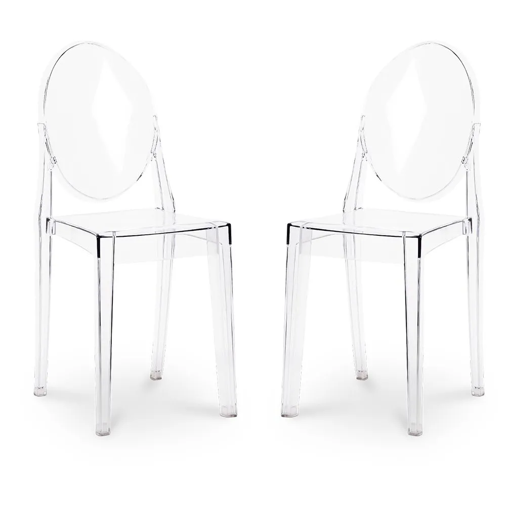 Pack de 2 Sillas De Comedor Transparentes - Victoria Queen  image 8