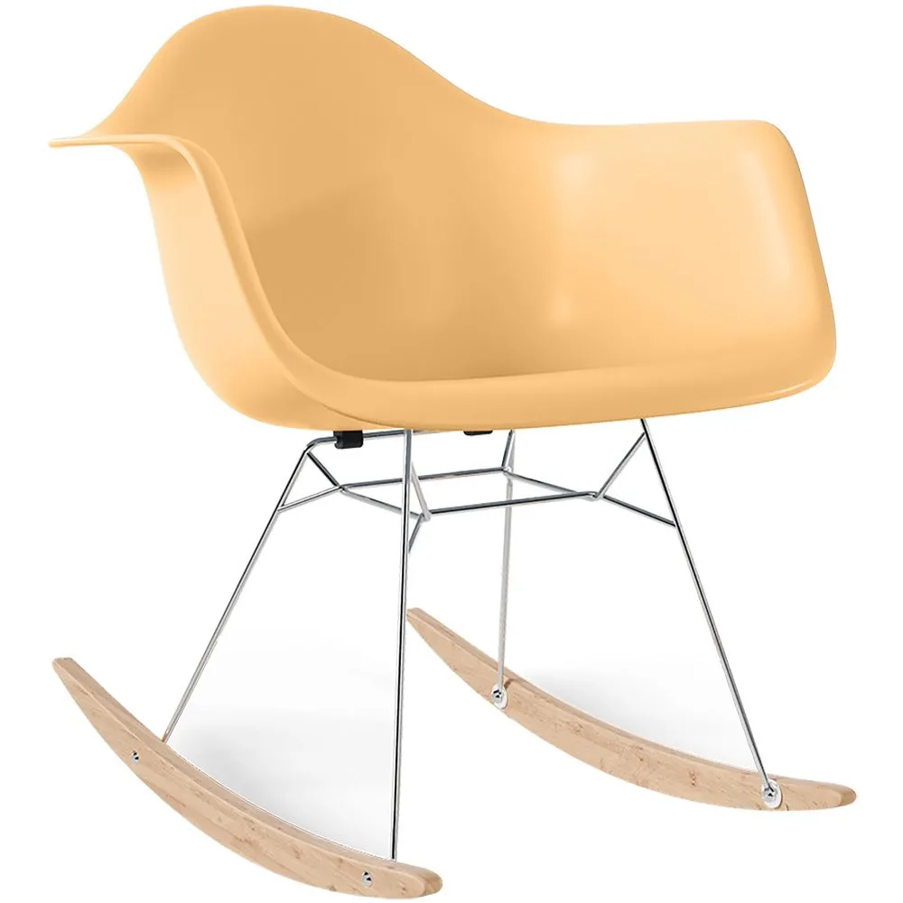 Silla Mecedora - Diseño Escandinavo - Patas de Madera y Metal - Nordika image 8