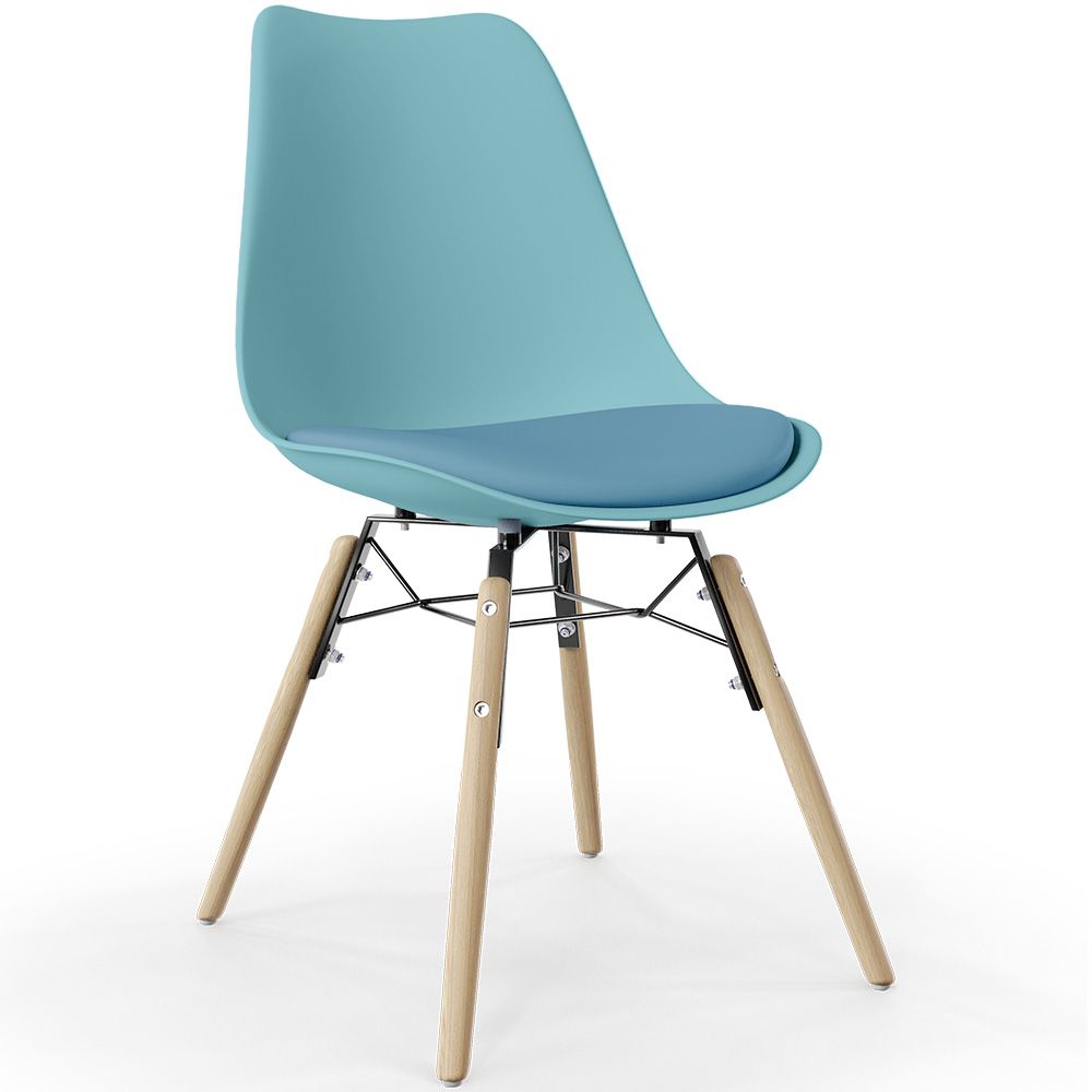 Silla de Comedor con Cojín - Diseño Escandinavo y Patas de Madera - Skögur image 8