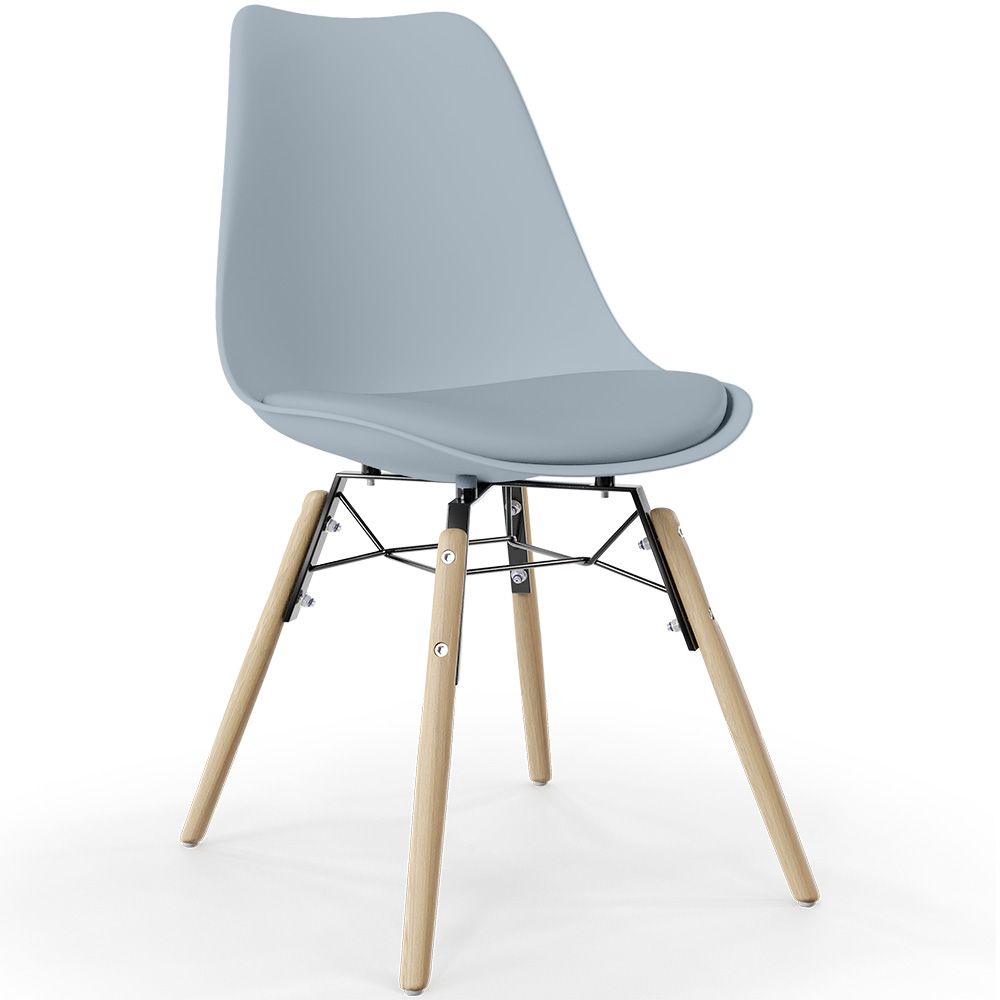 Silla de Comedor con Cojín - Diseño Escandinavo y Patas de Madera - Skögur image 8